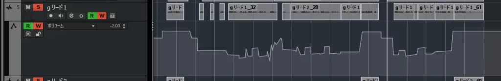 リードギターボリューム書き込み アップ